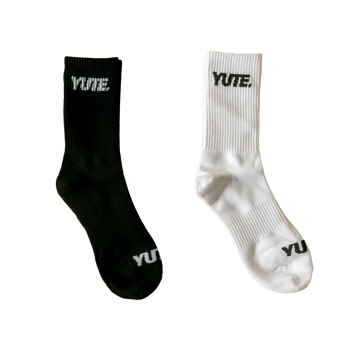 YUTE: calcetines (paquete de 2) negro/blanco