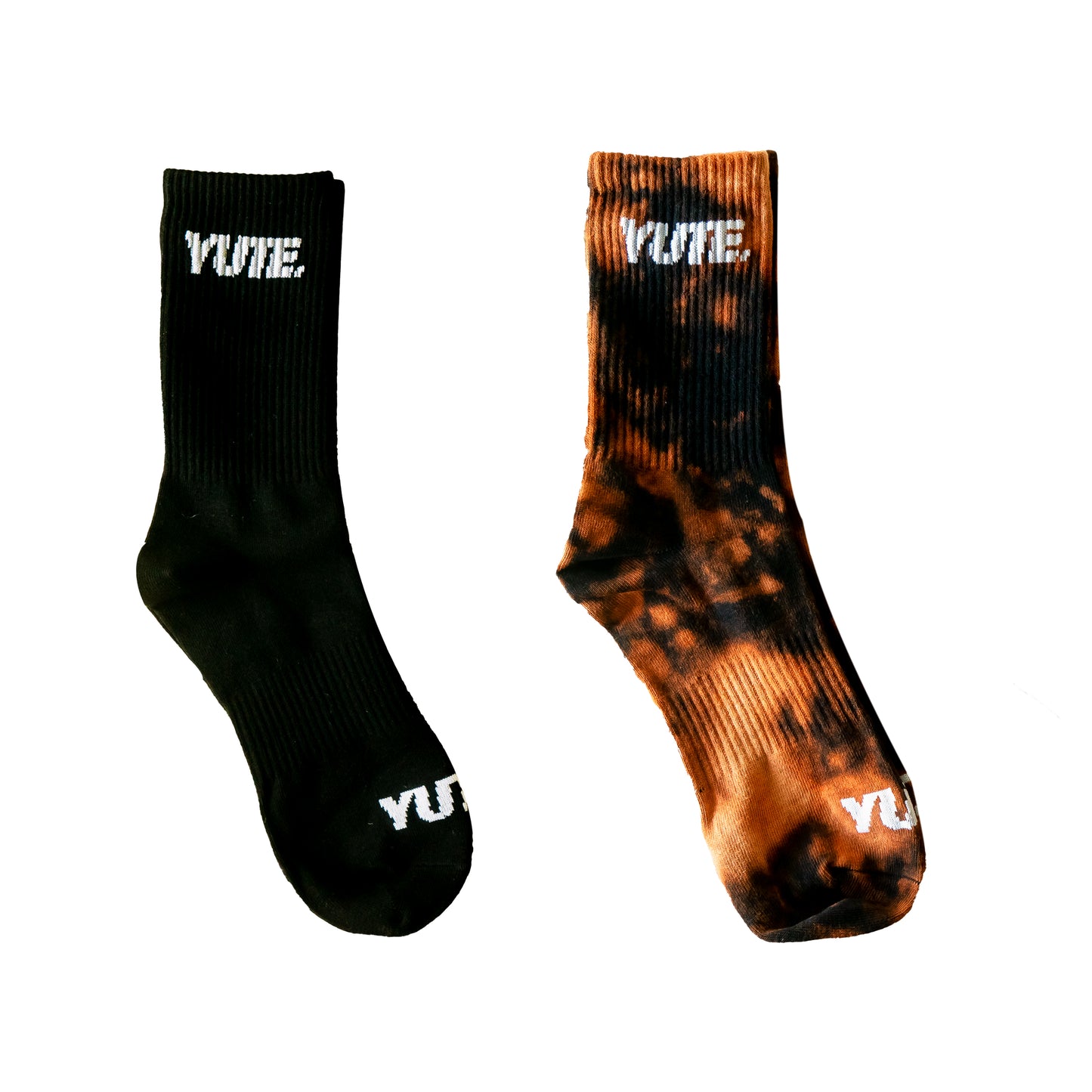 YUTE: calcetines (paquete de 2) negro/blanco