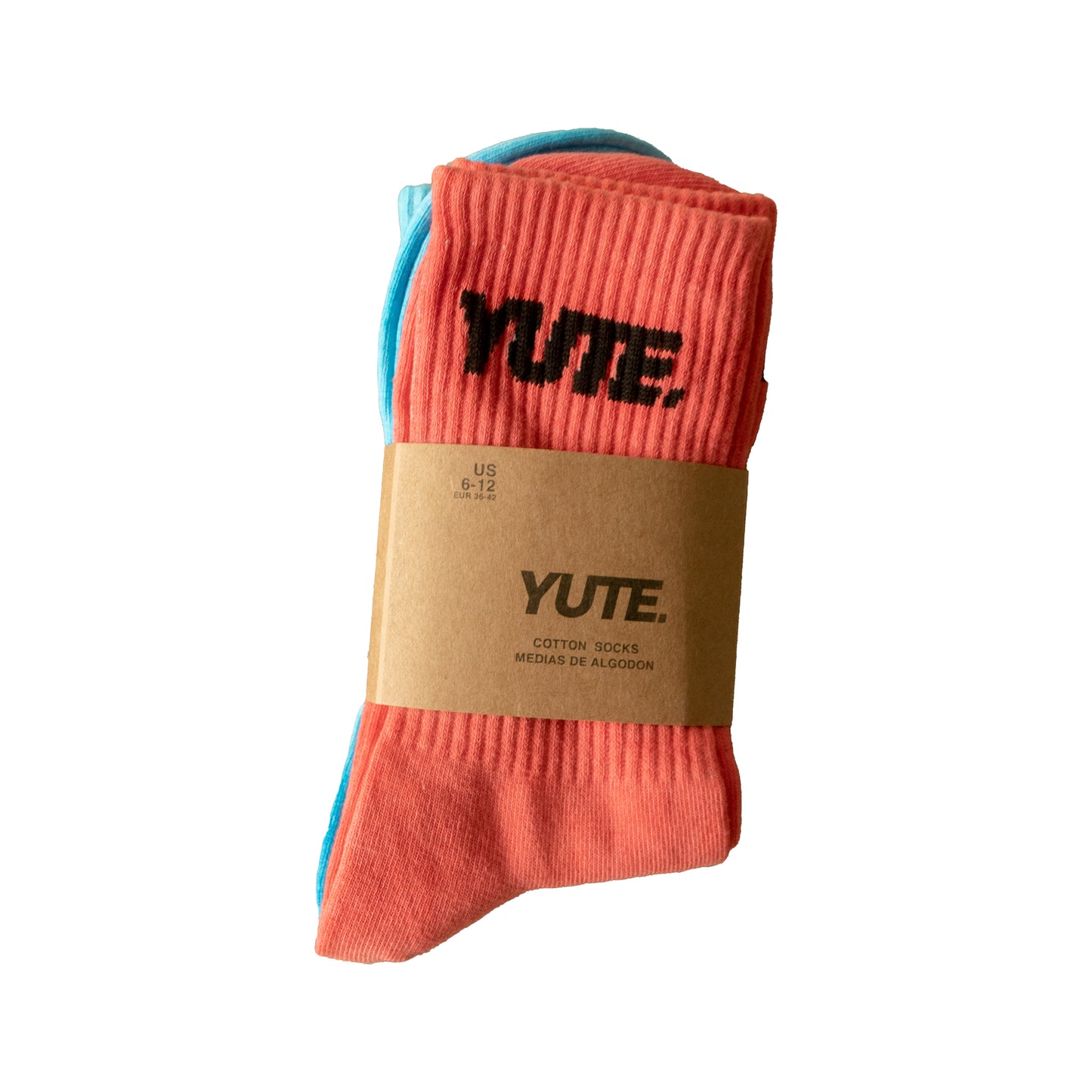 YUTE: calcetines (paquete de 2) negro/blanco